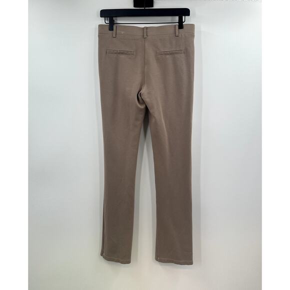 Betabrand Dress Yoga Pant Tan Stretch Straight Bootcut Leg Size Medium Petite - Picture 7 of 8